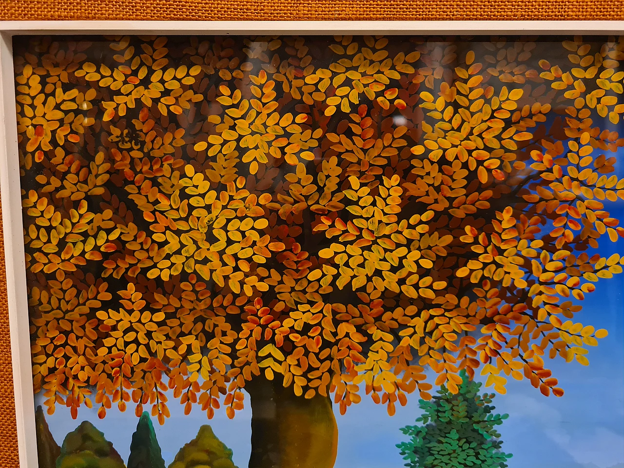 Ivan Popec, Farmer washing a cow, oil on glass, 1960s 4