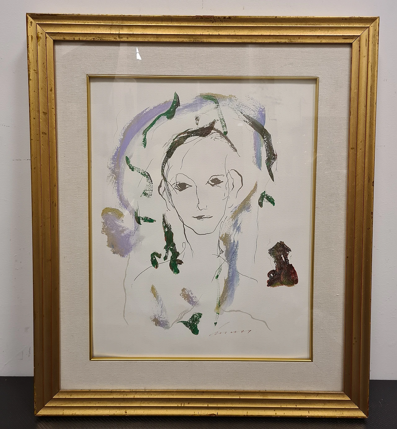 Ernesto Treccani, Norma, mixed media on carboard, 1988 1