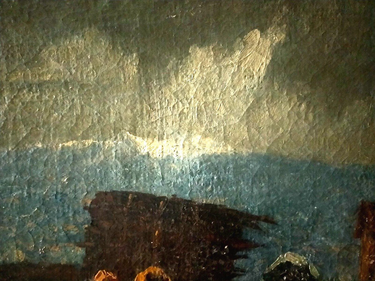 Ferruccio Rontini, paesaggio di campagna, dipinto a olio su tela, 1938 6