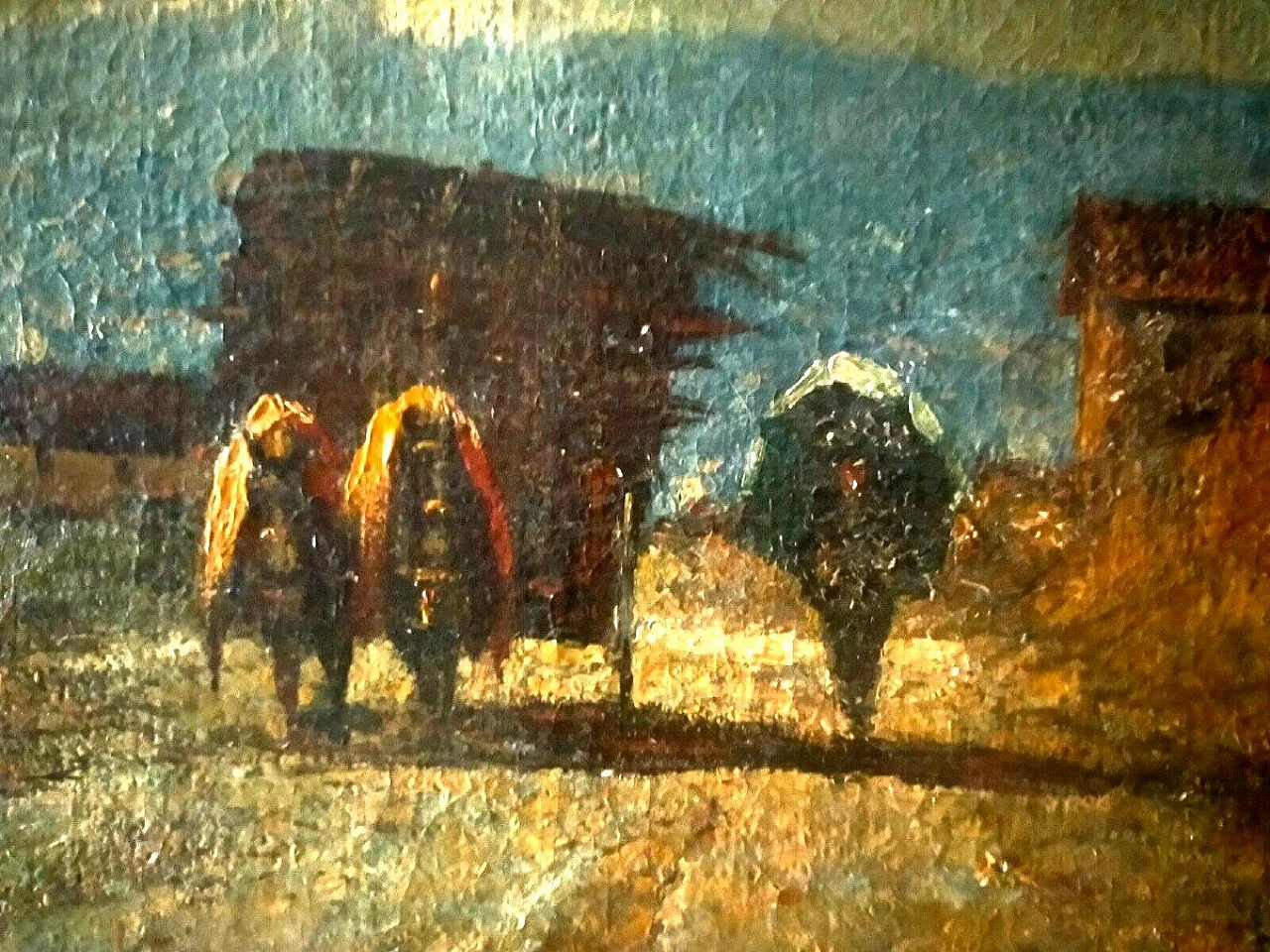 Ferruccio Rontini, paesaggio di campagna, dipinto a olio su tela, 1938 10
