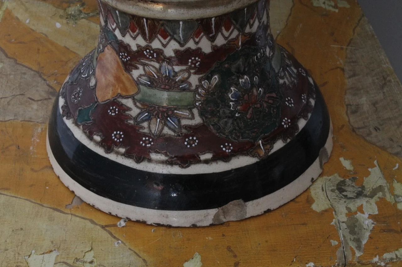 Vaso giapponese Satsuma in ceramica, epoca Meiji, '800 7