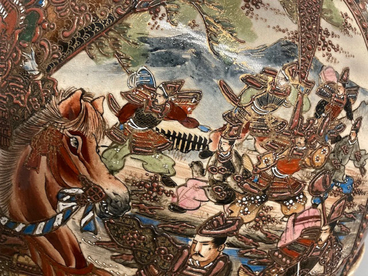 Vaso giapponese Satsuma in ceramica, epoca Meiji, '800 12