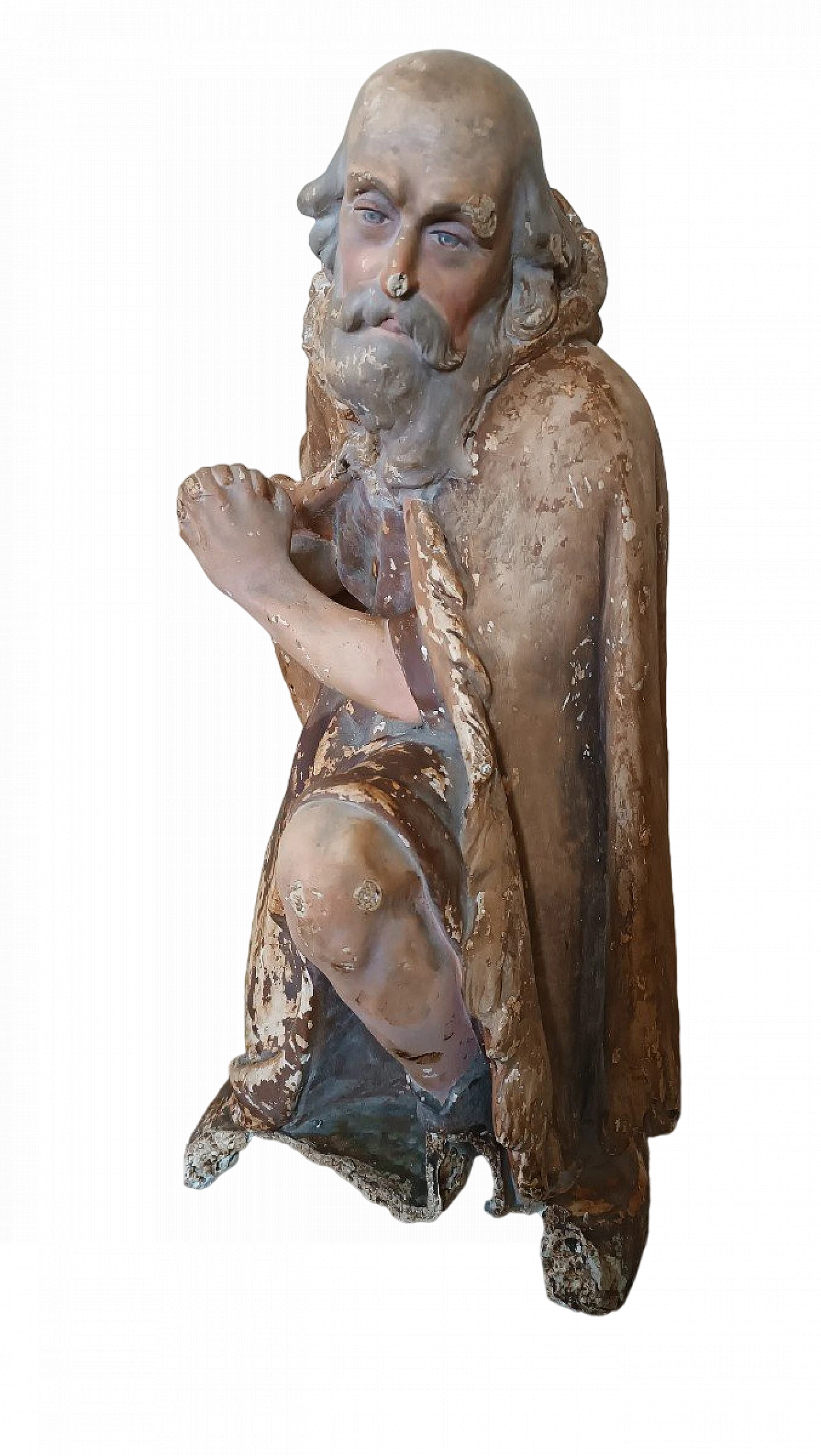 Pastore, scultura da presepe in gesso dipinto, 1791 2