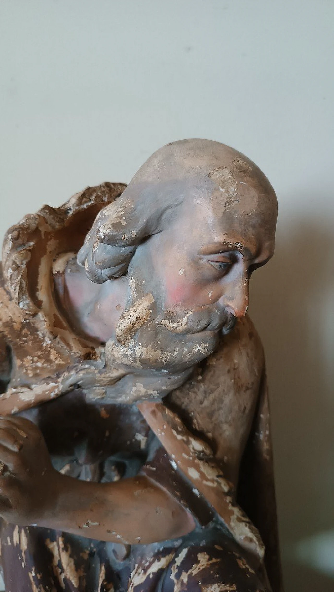 Pastore, scultura da presepe in gesso dipinto, 1791 5