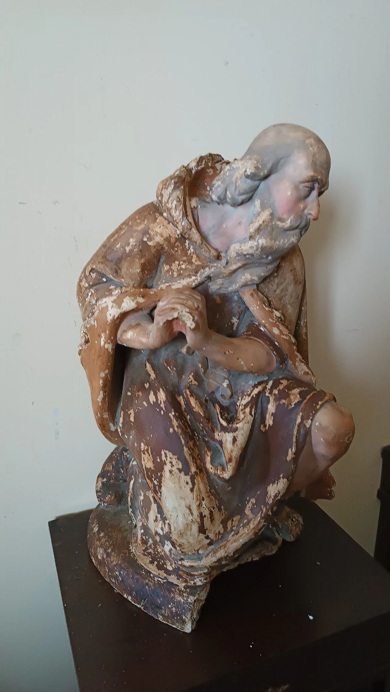 Pastore, scultura da presepe in gesso dipinto, 1791 13
