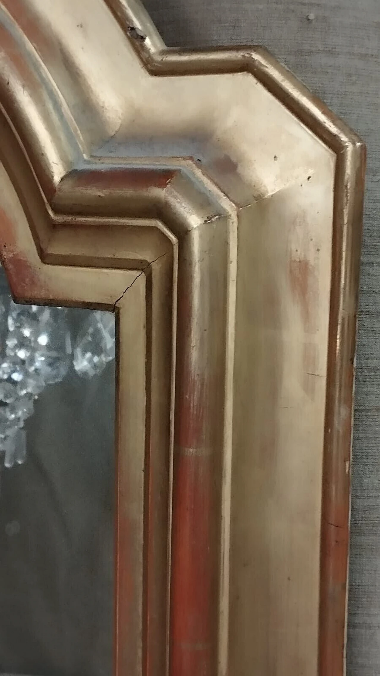 Specchio in legno e pastiglia dorati, metà '800 3