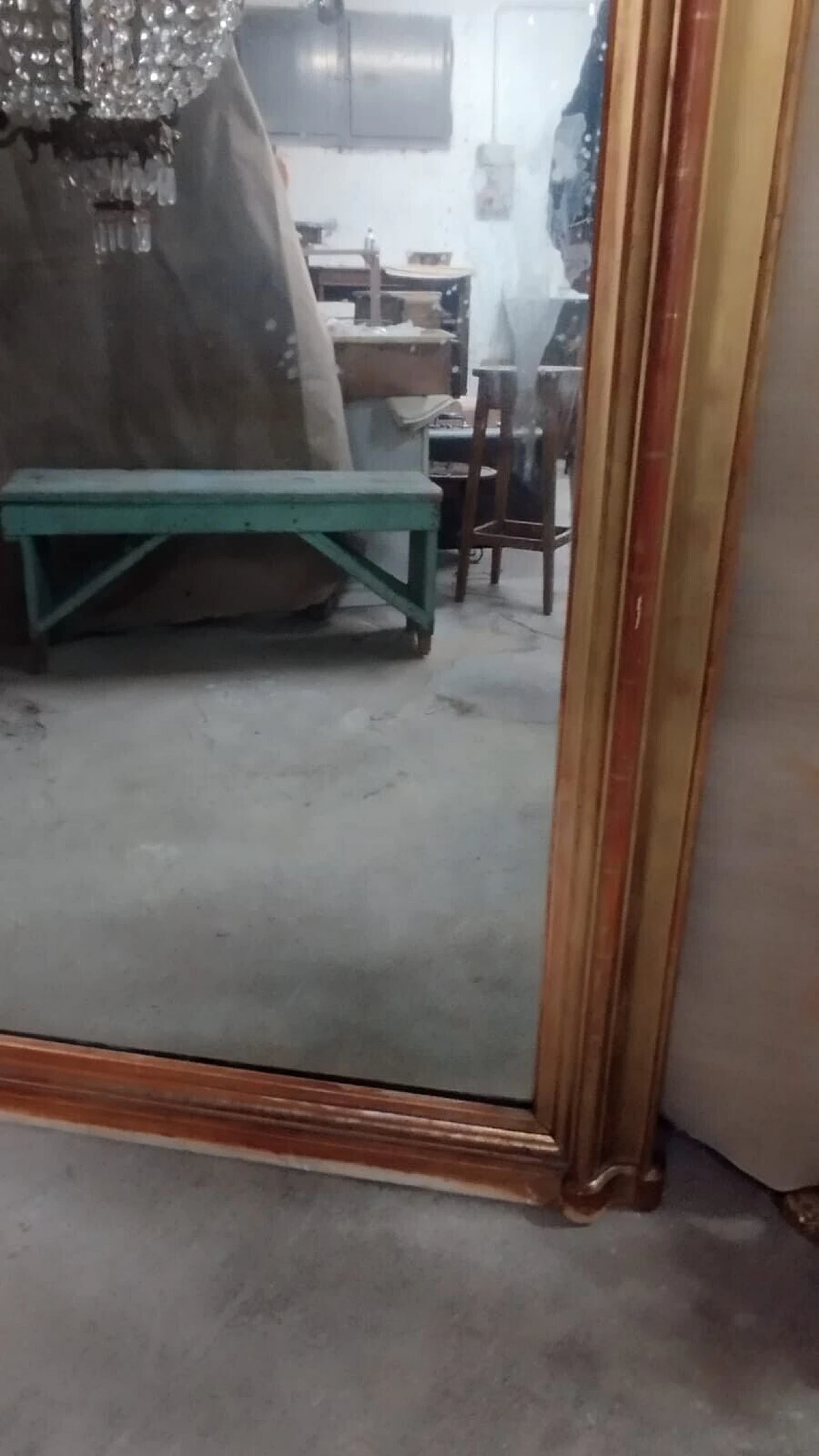 Specchio in legno e pastiglia dorati, metà '800 5