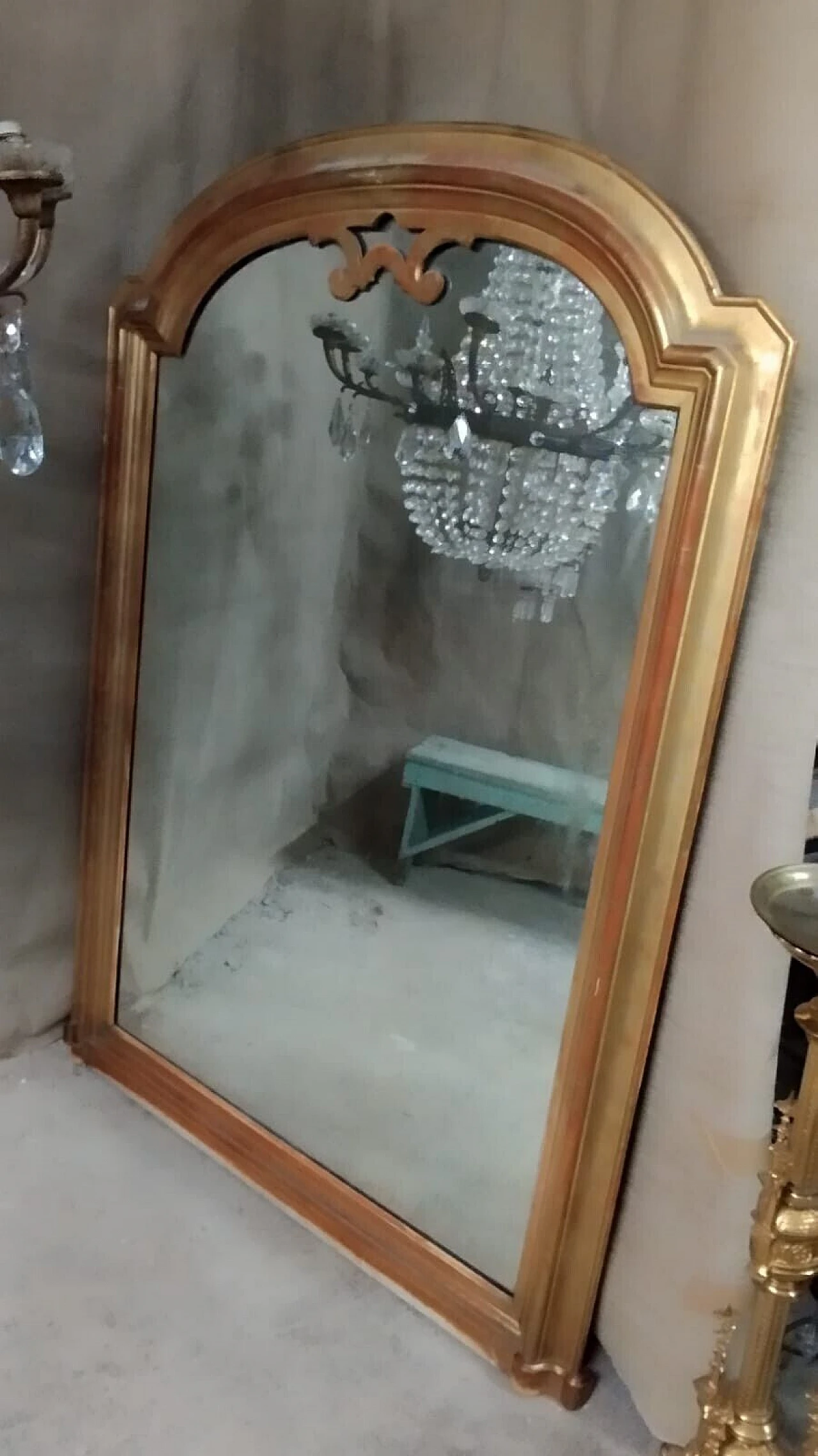 Specchio in legno e pastiglia dorati, metà '800 7