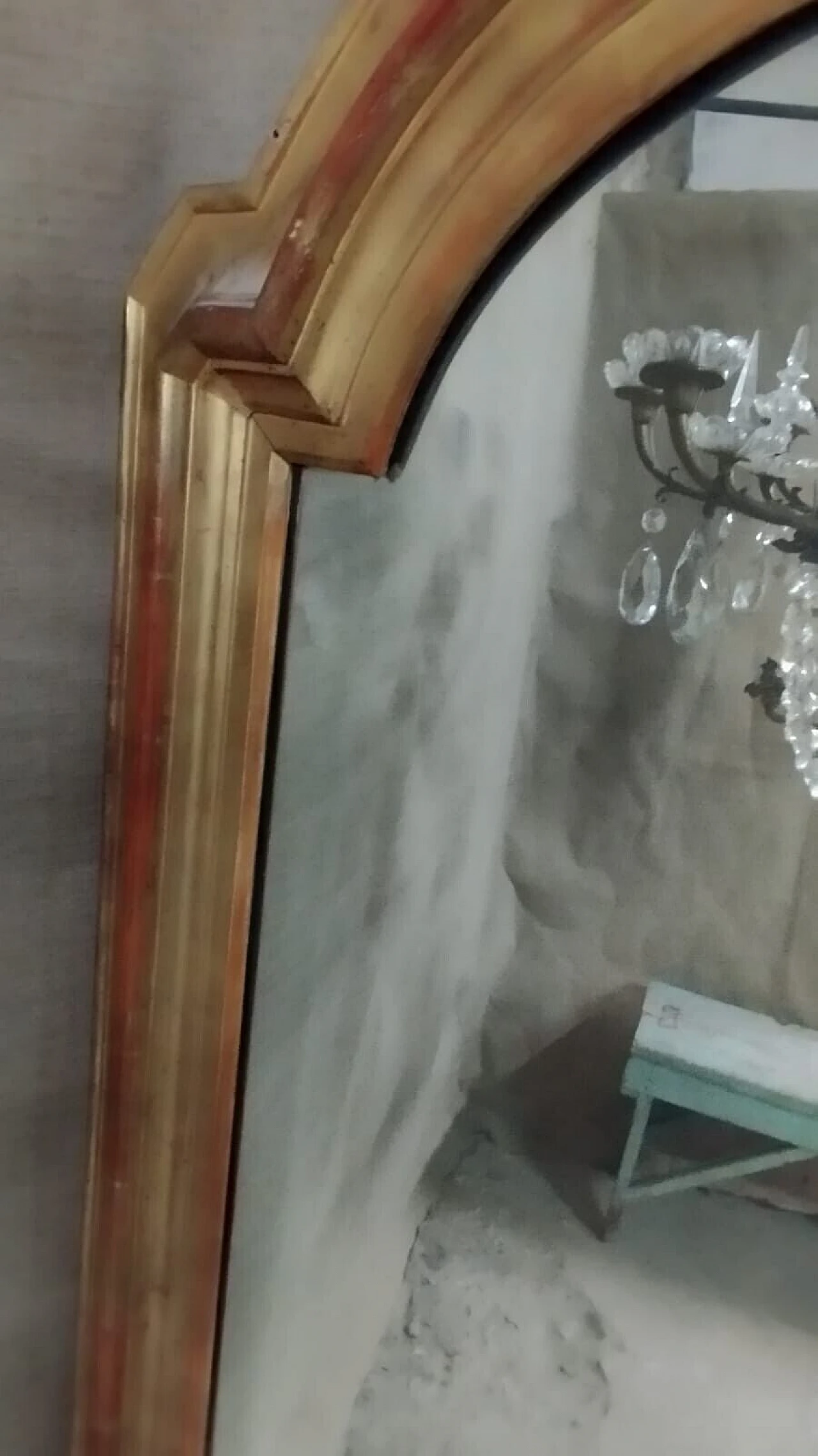 Specchio in legno e pastiglia dorati, metà '800 10