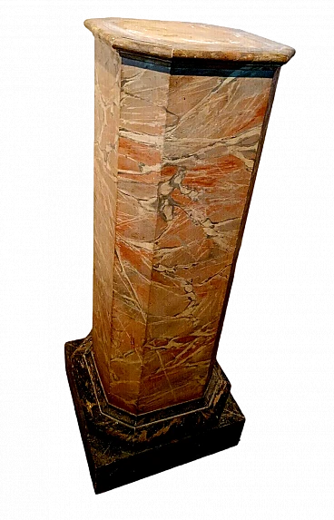 Empire marbled wood column, early 19th century