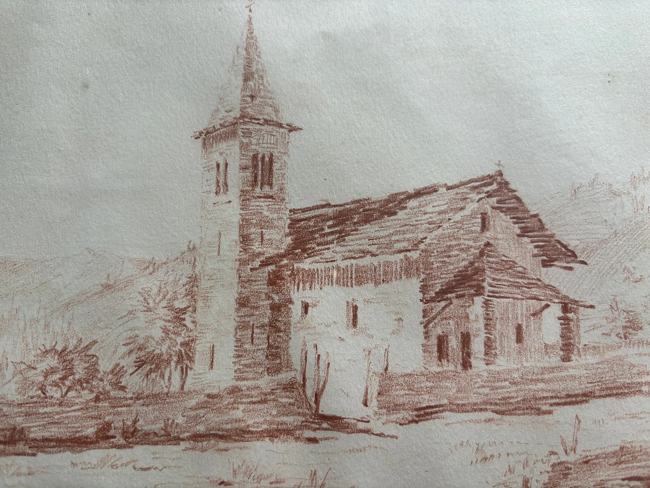 Enrico Sottili, La chiesa di San Tommaso, disegno, 1928 3