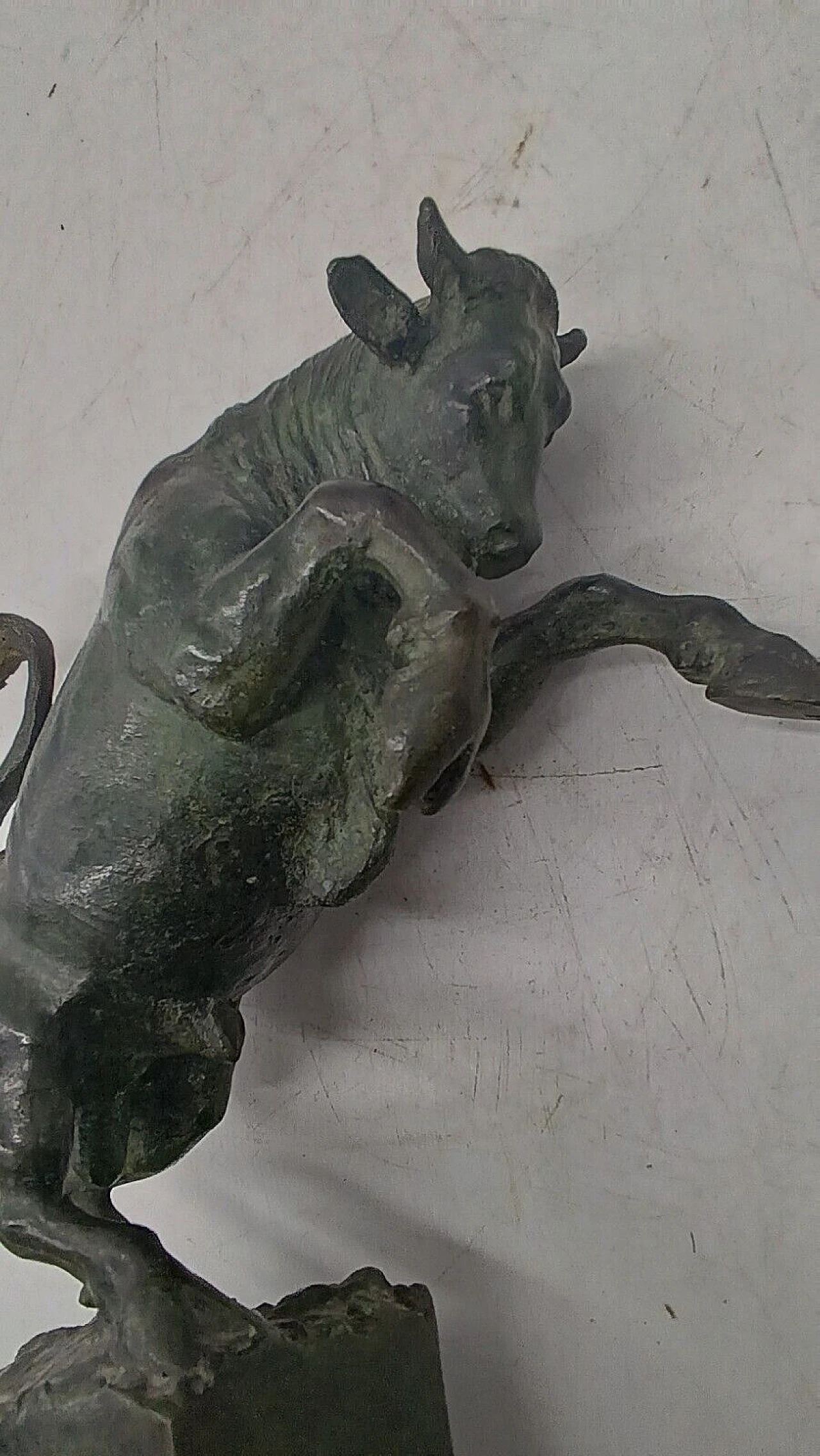 Michelangelo Monti, toro rampante, scultura in bronzo, anni '30 11