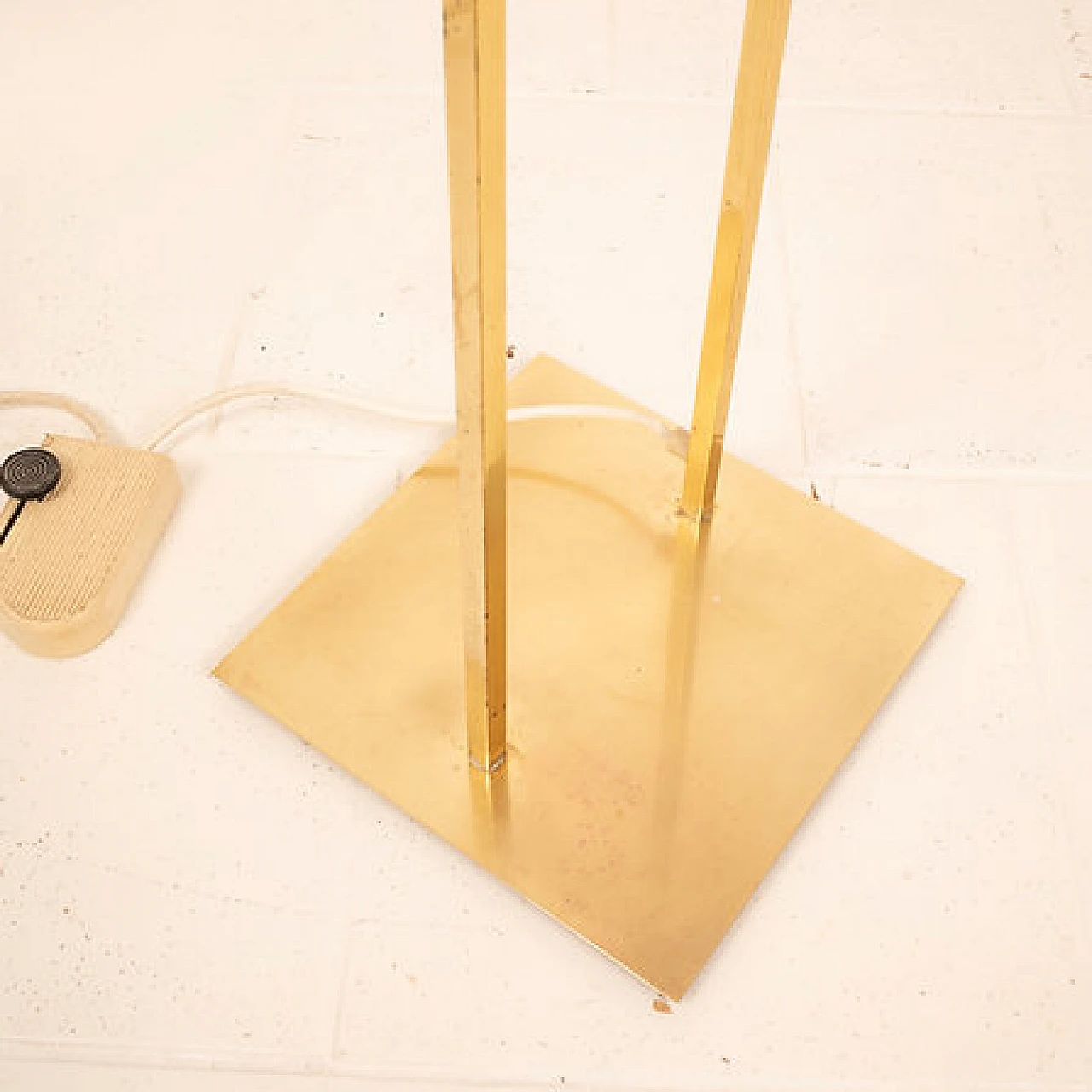 Lampada da terra Concord in ottone di Marco Zotta, anni '80 6