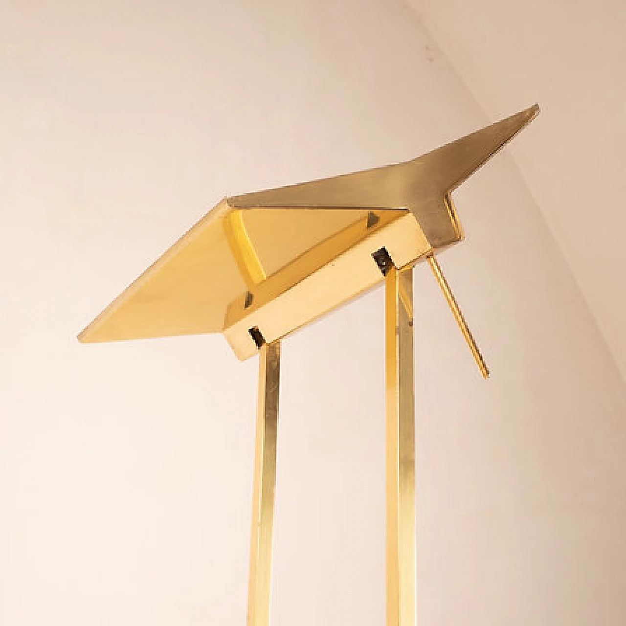 Lampada da terra Concord in ottone di Marco Zotta, anni '80 13