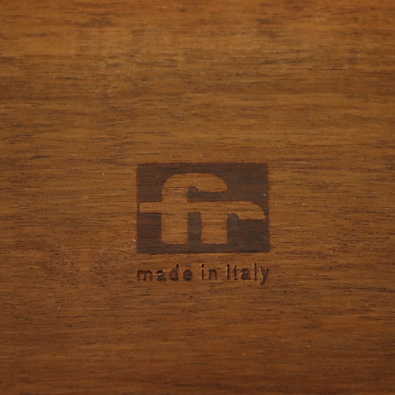 Carrello in legno a doppio ripiano con vassoio asportabile per Reguitti, anni '60 4