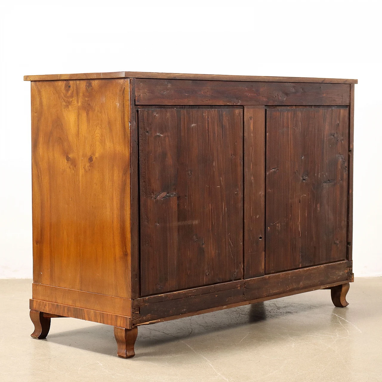 Walnut striped and maple threaded sideboard with wavy feet 10