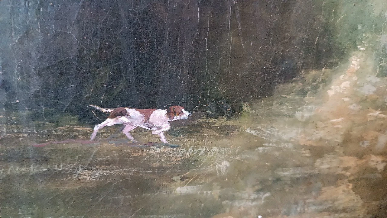 Locatelli, caccia ai fagiani, dipinto a olio su tela, '800 5