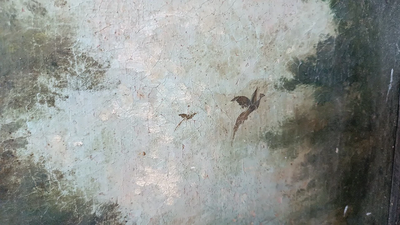 Locatelli, caccia ai fagiani, dipinto a olio su tela, '800 7