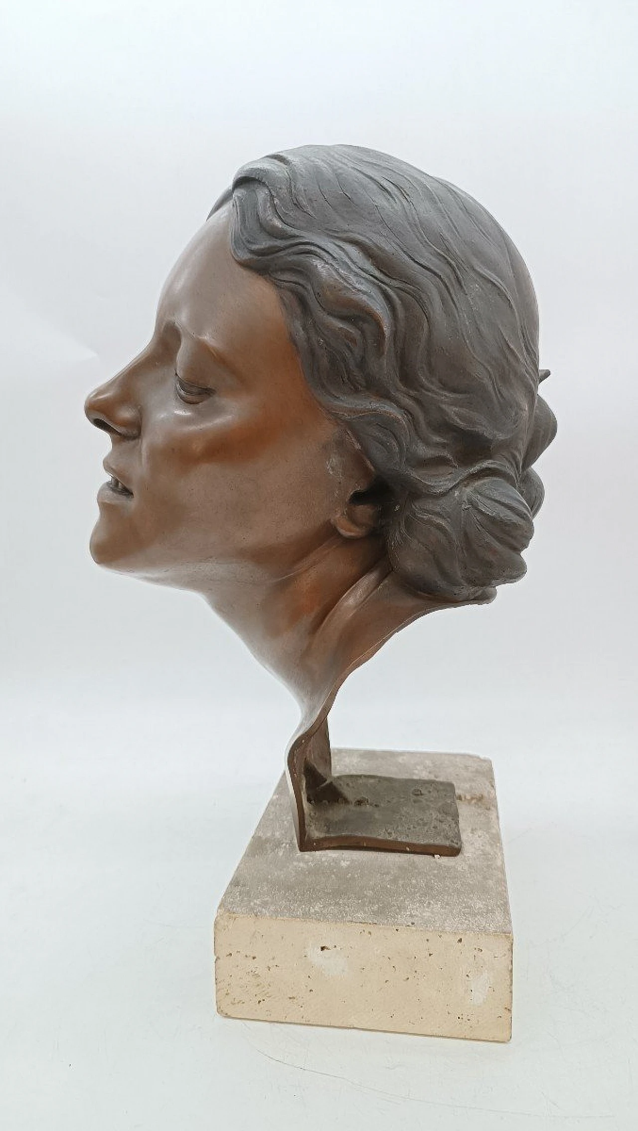 Attilio Torresini, busto femminile, scultura in bronzo, anni '20 4