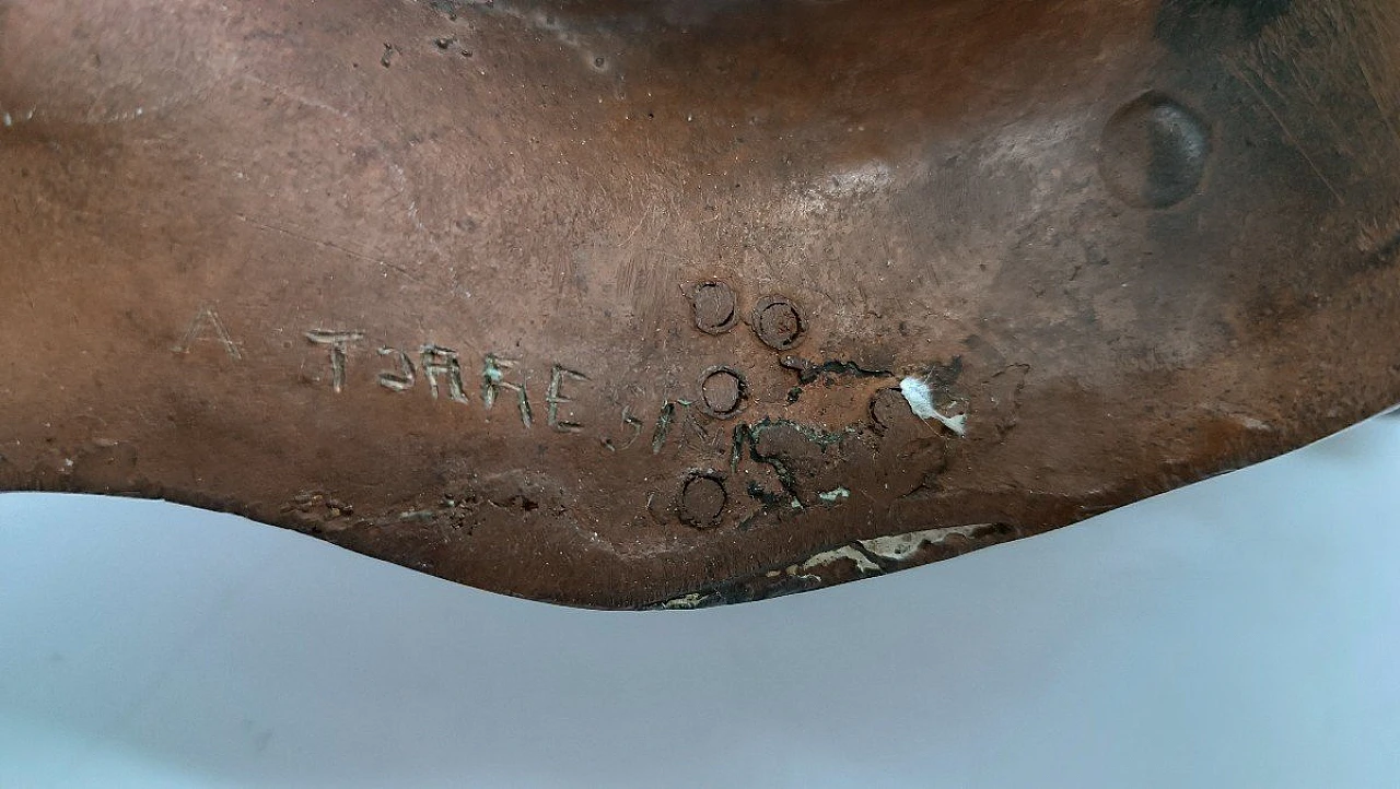 Attilio Torresini, busto femminile, scultura in bronzo, anni '20 6