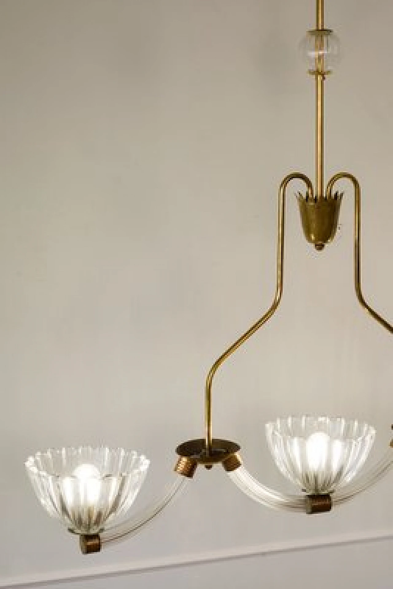 Murano glass chandelier attributed to Barovier & Toso, 1940s 6