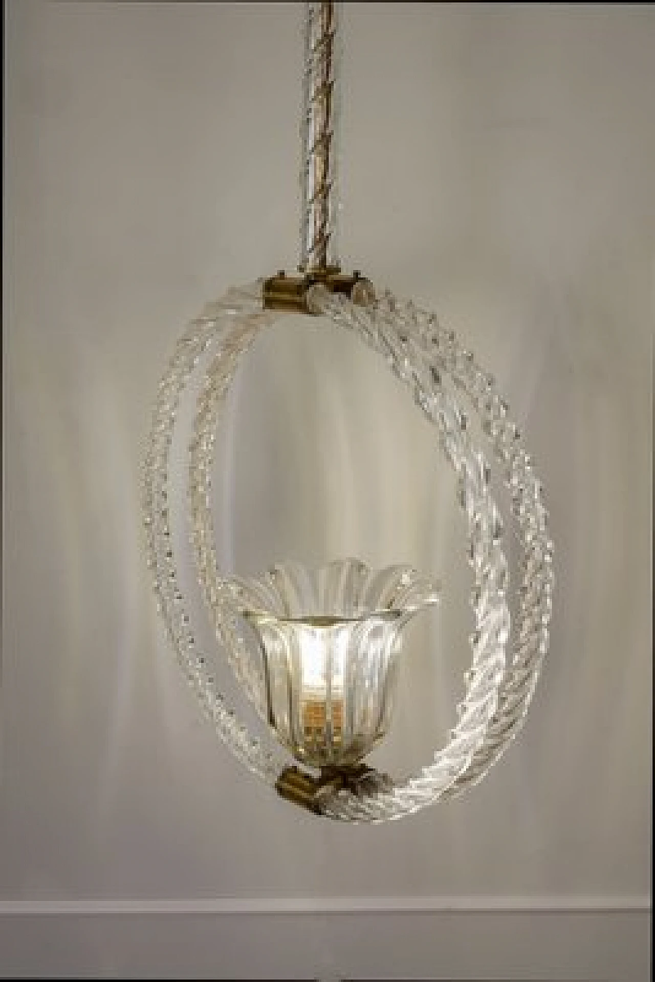 Murano glass chandelier by Barovier & Toso, 1930s 5