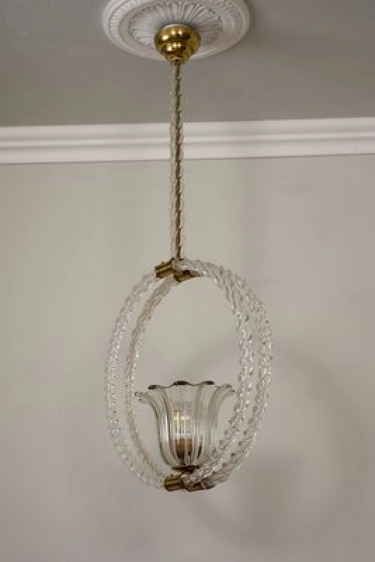 Murano glass chandelier by Barovier & Toso, 1930s 6