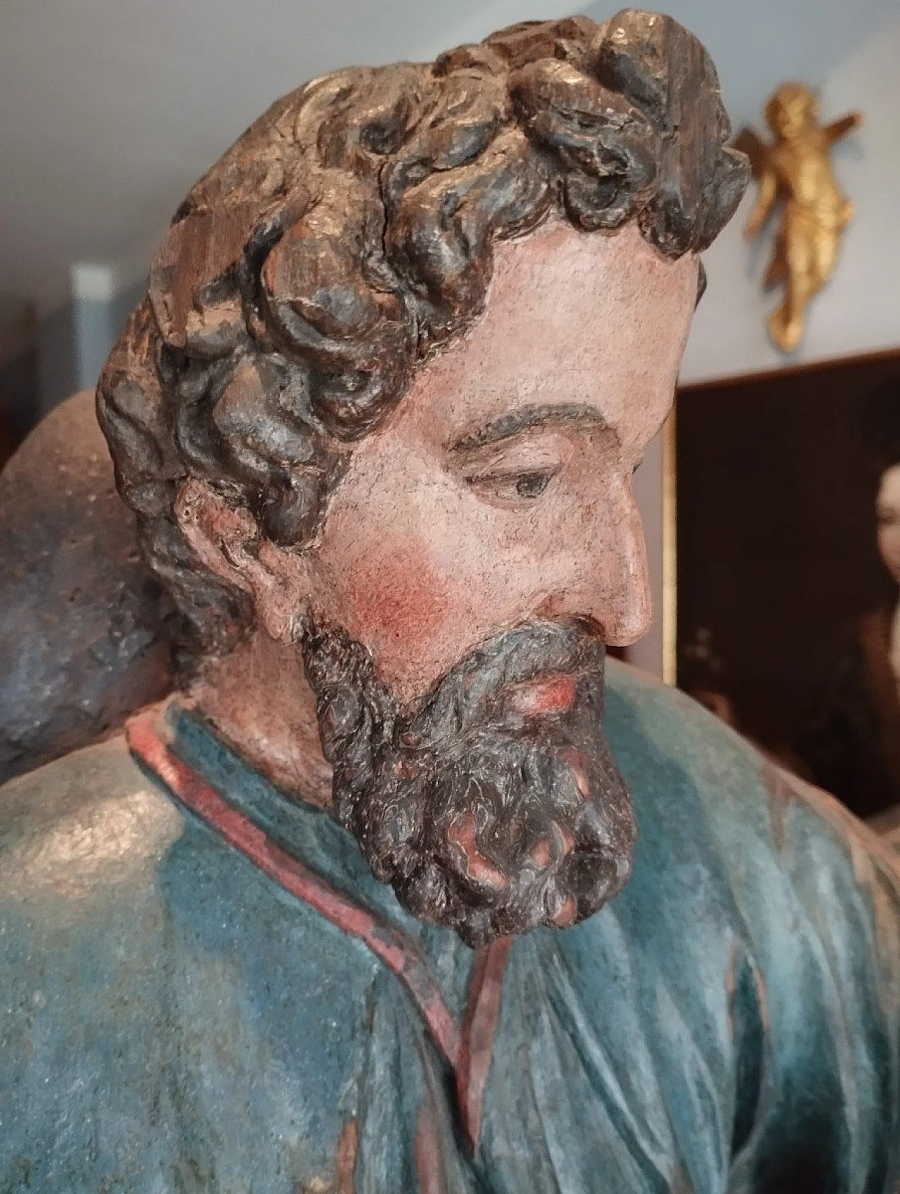 San Rocco, scultura in legno policromo, fine '600 8