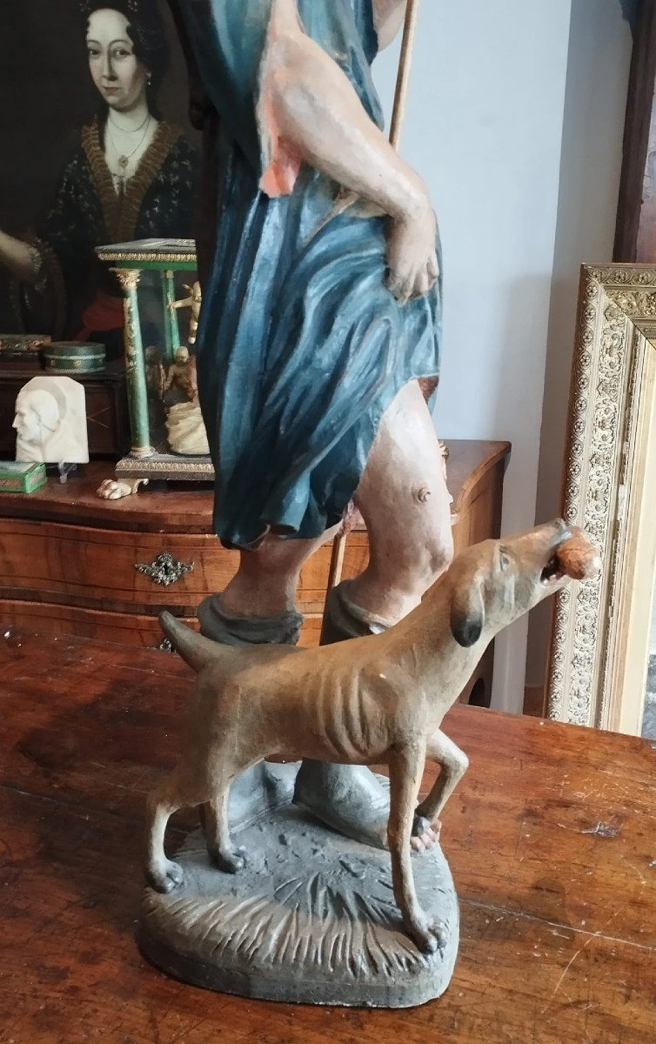 San Rocco, scultura in legno policromo, fine '600 10