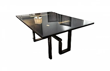 Table with black granite top and brass base by Burchiellaro, 1960s