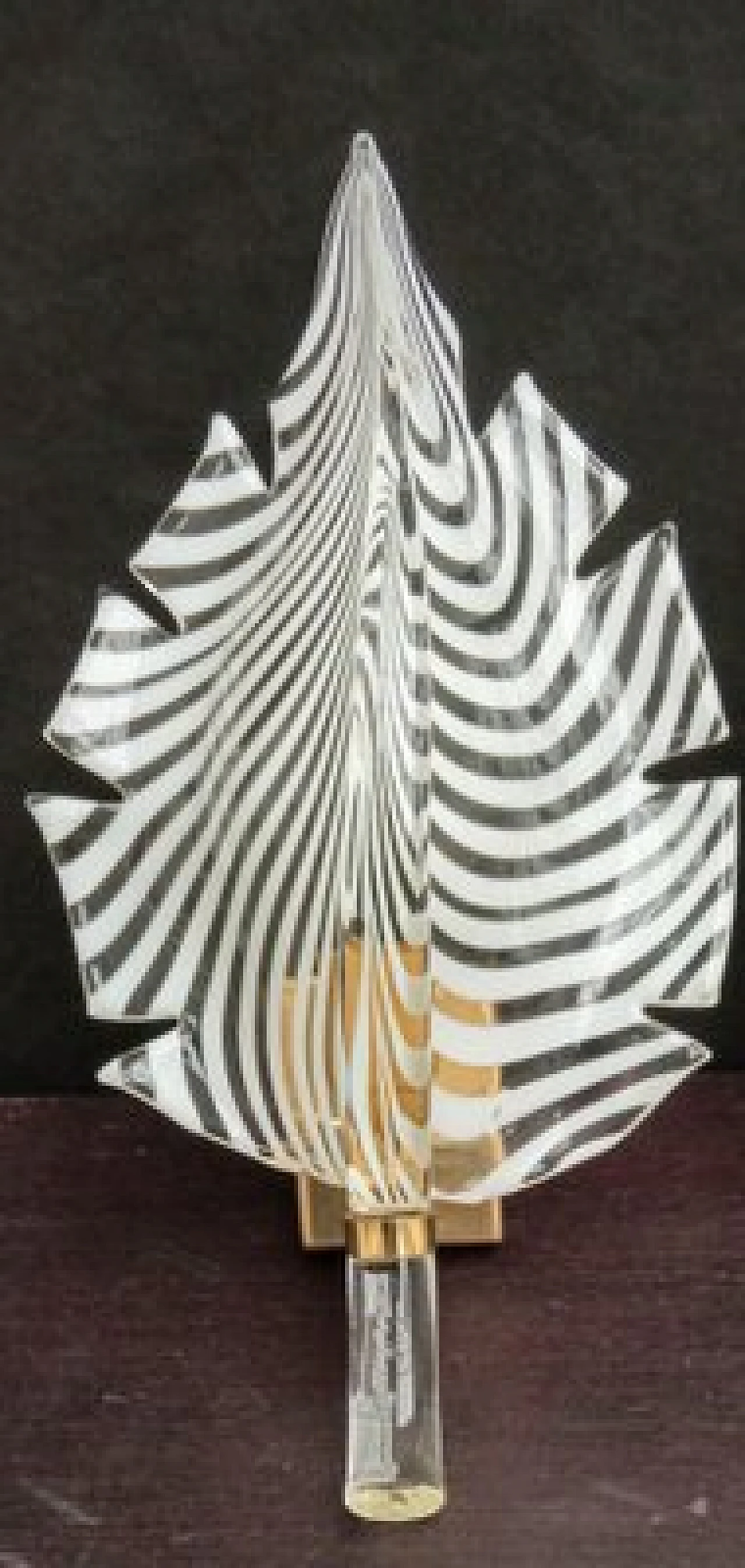 3 Applique a foglia in vetro di Murano, anni '70 3