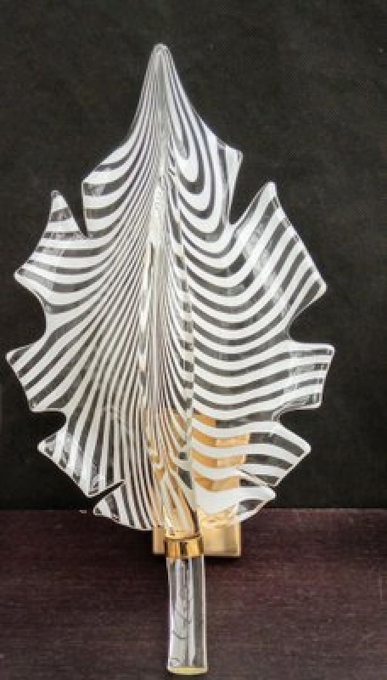 3 Applique a foglia in vetro di Murano, anni '70 8