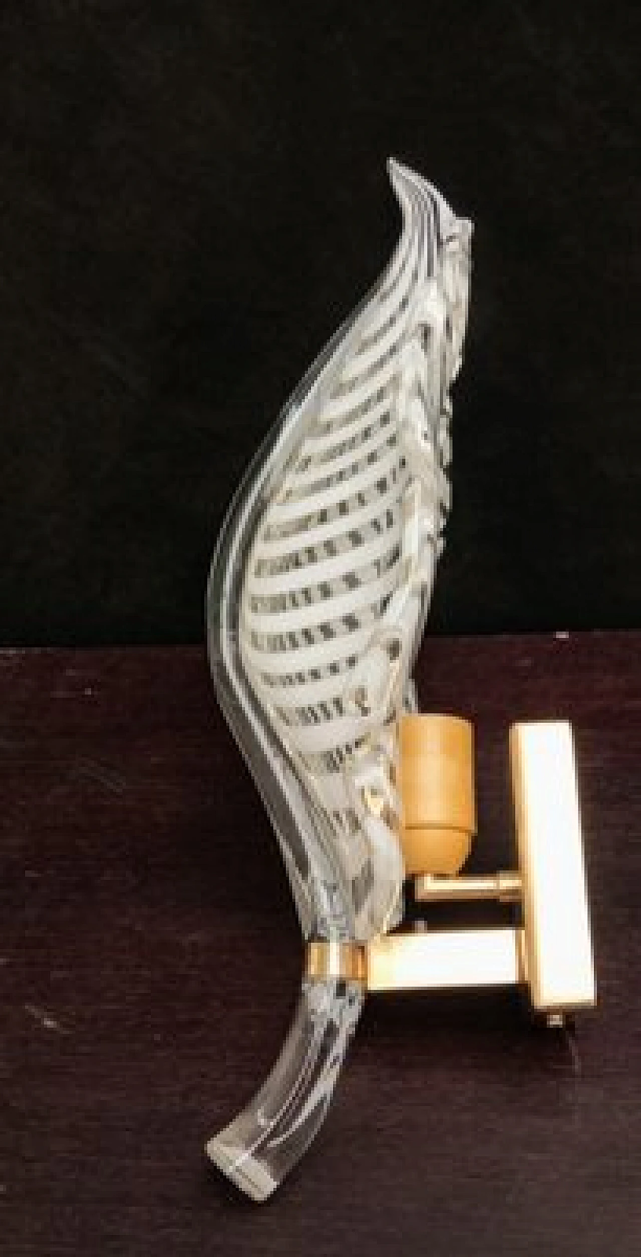 3 Applique a foglia in vetro di Murano, anni '70 13