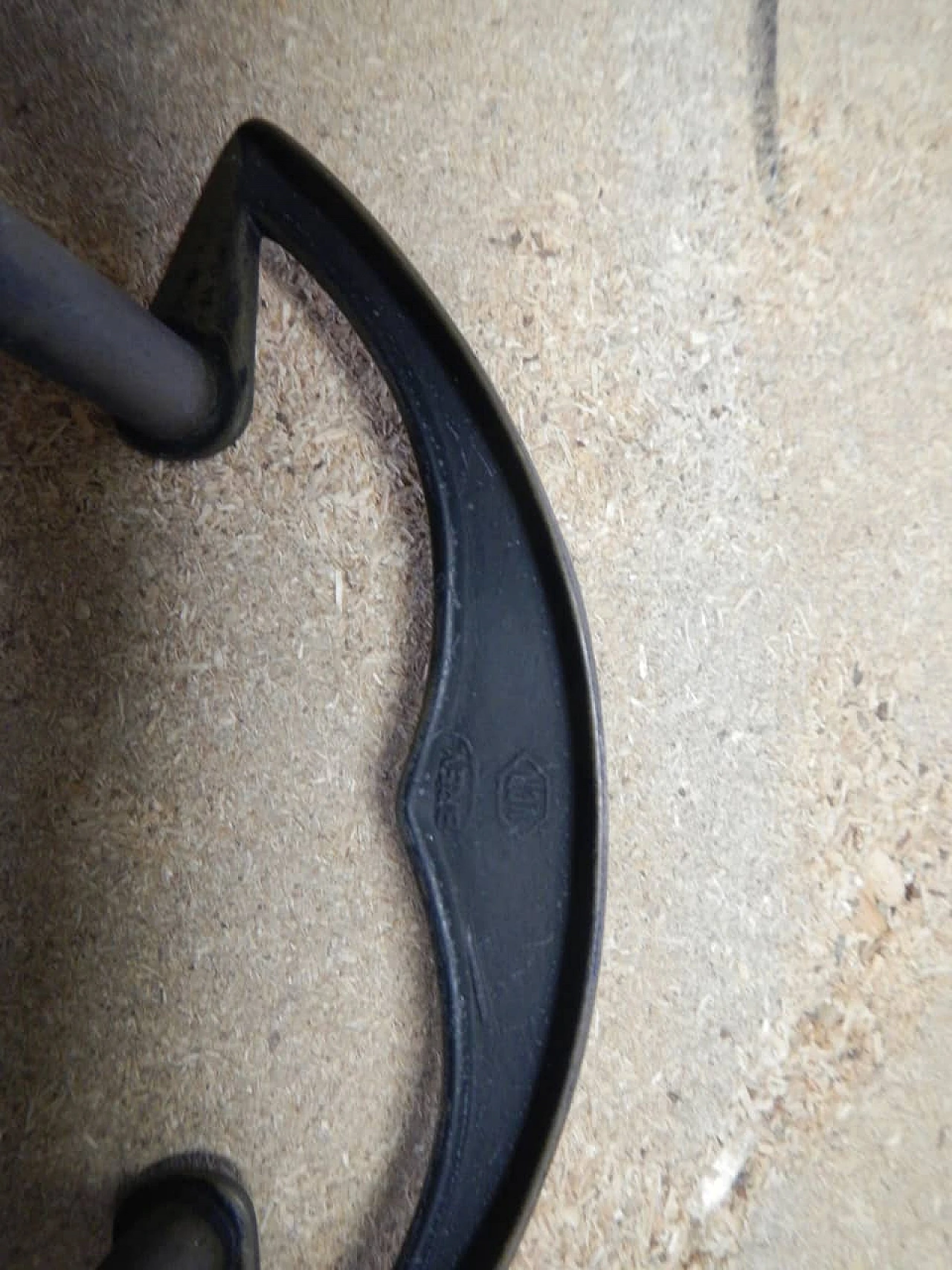 3 Iron and brass wall clothes hangers, 1970s 6