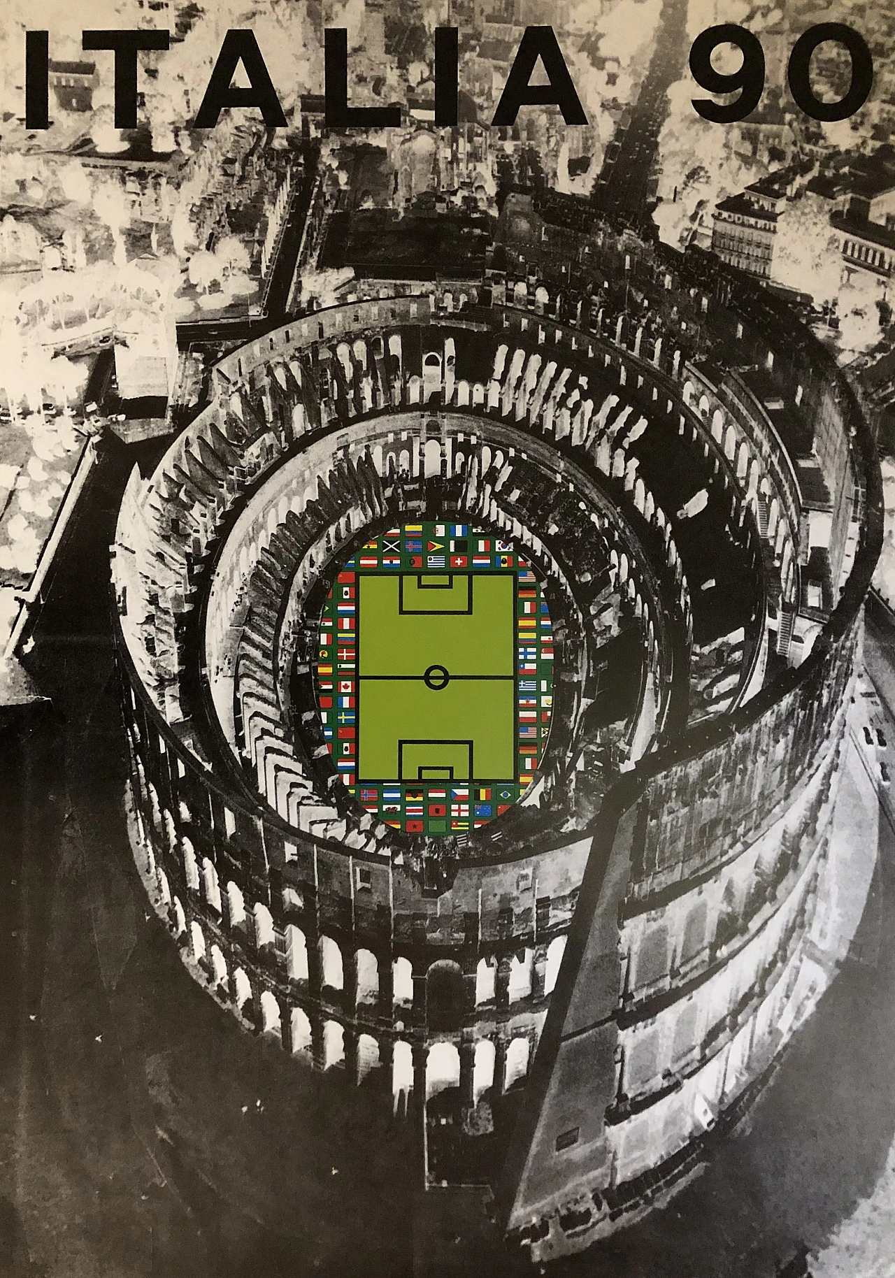 Alberto Burri, 1990 - ITALIA 90 - Original poster printed in offset 1