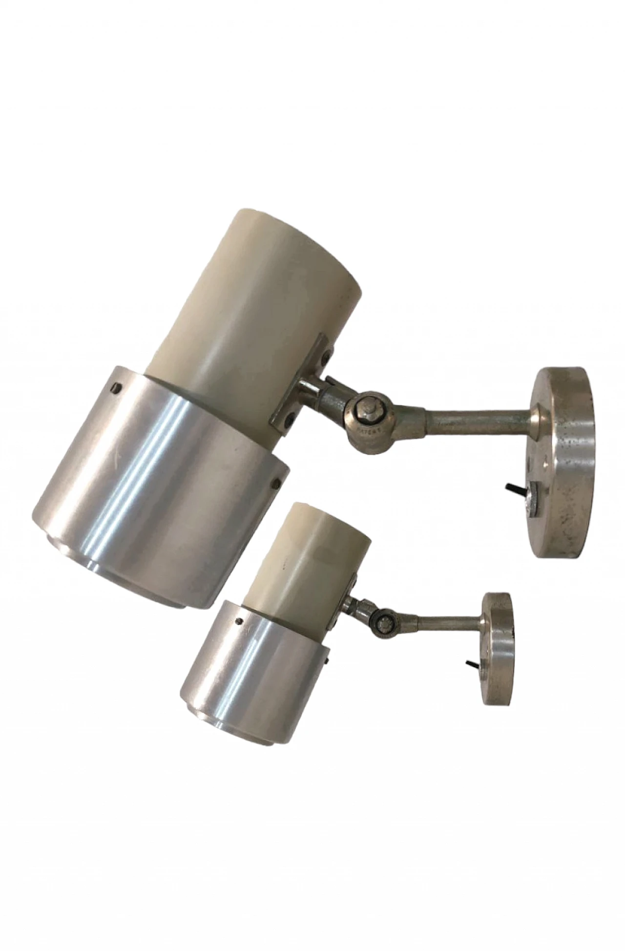 Coppia di applique orientabili in metallo di Stilnovo, anni '50 1