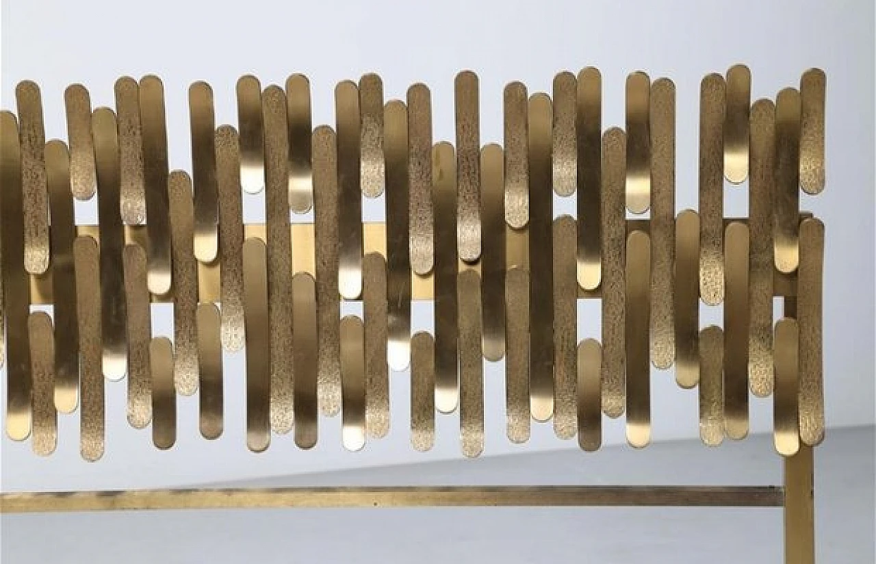 Metal and brass double bed by Luciano Frigerio, 1960s 3