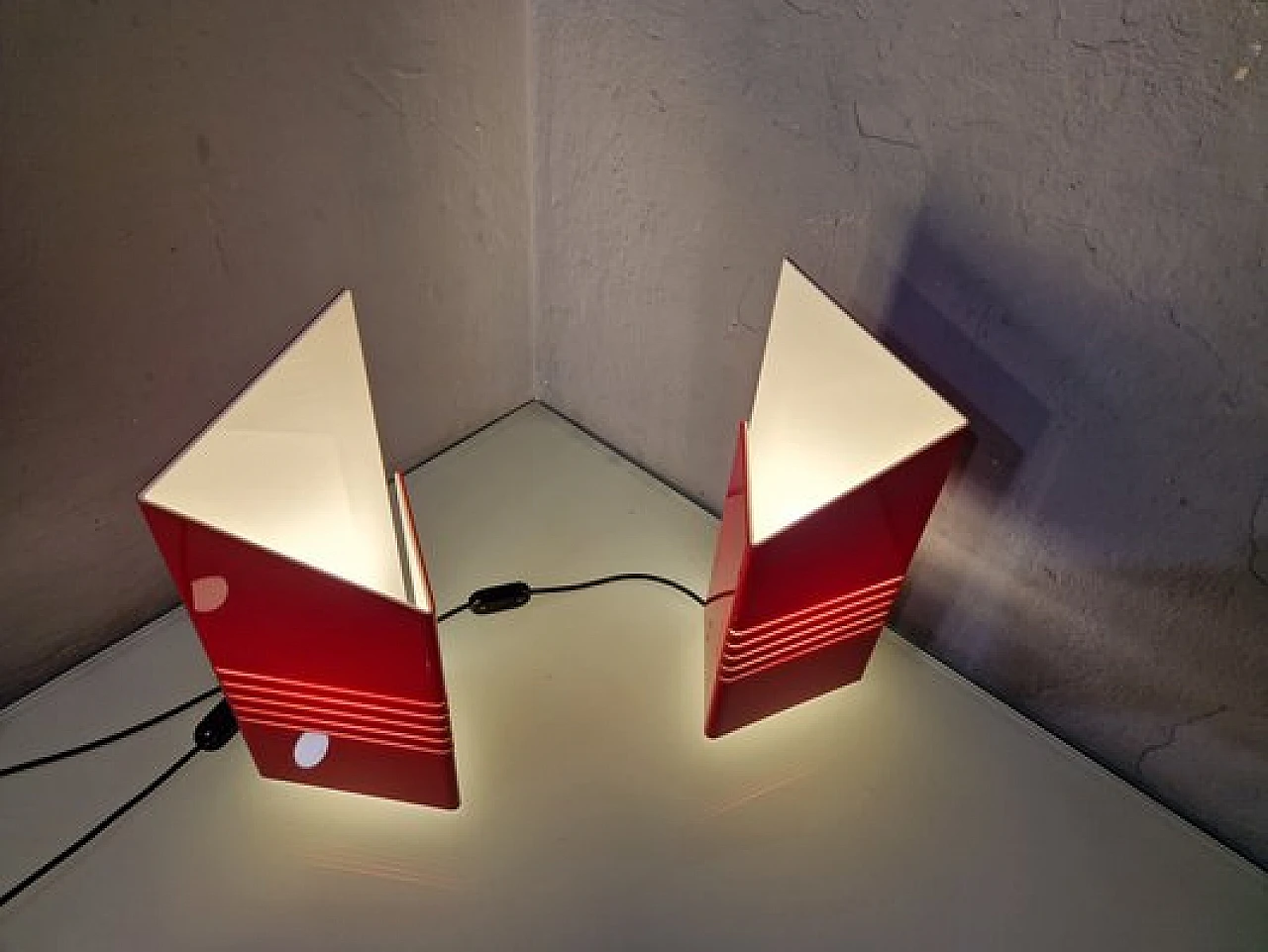 Pair of lamps by Rezzonico and Carmellini for Tronconi, 1980s 5
