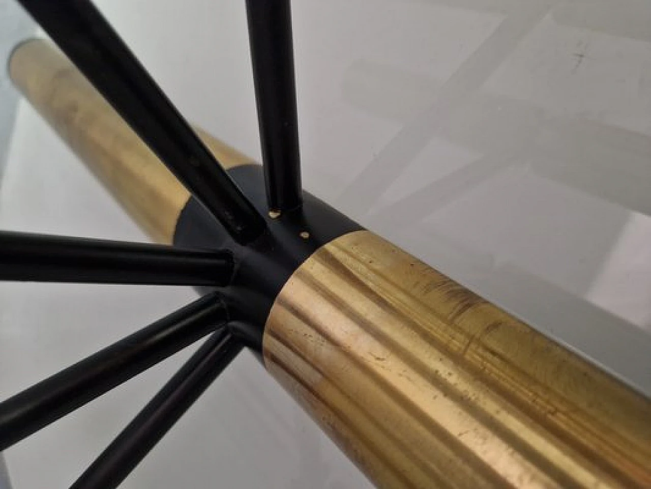 Coppia di applique in metallo cromato e ottone di Stilnovo, anni '60 10