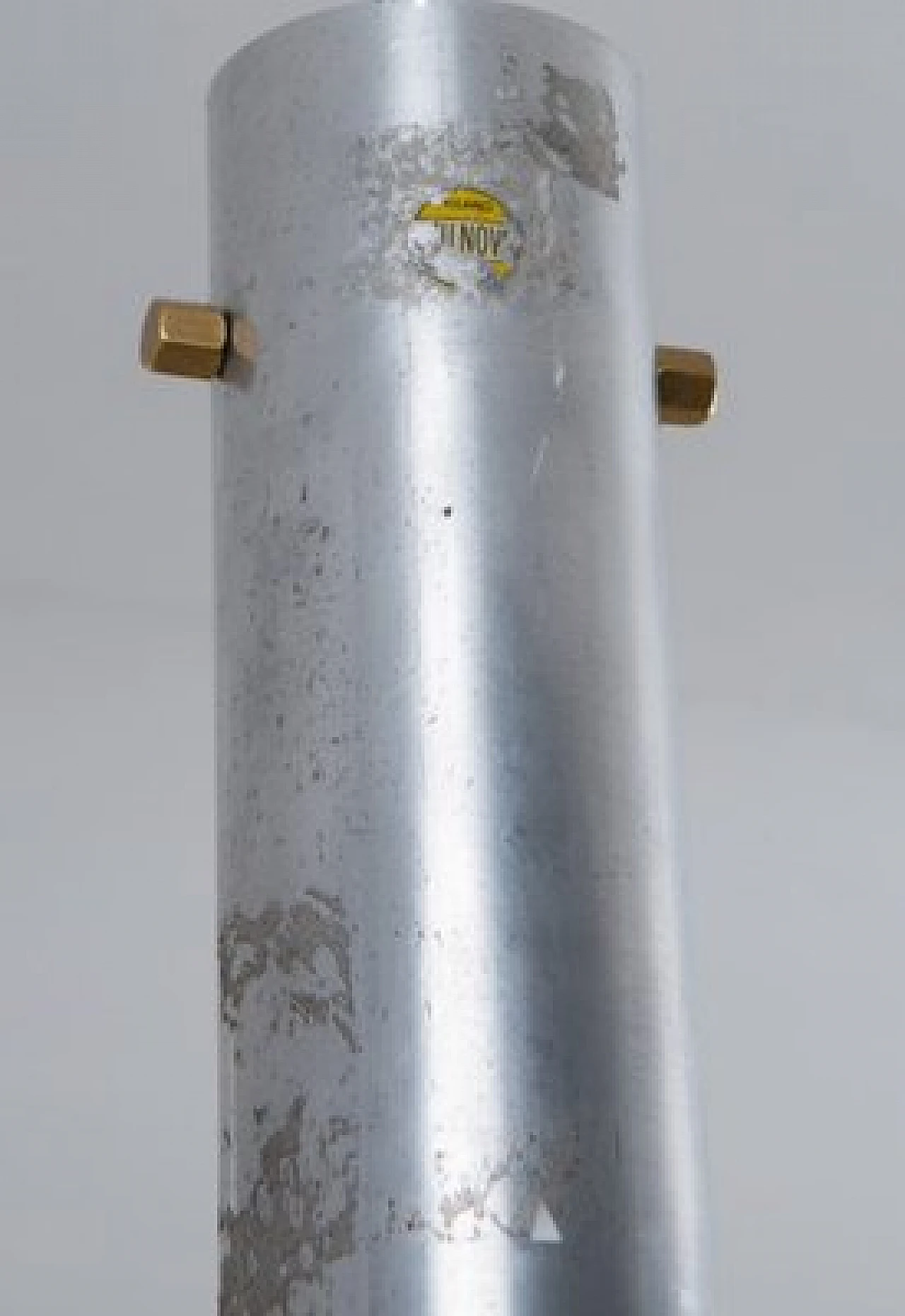 Lampadario 1147 in metallo cromato e ottone di Stilnovo, anni '50 4