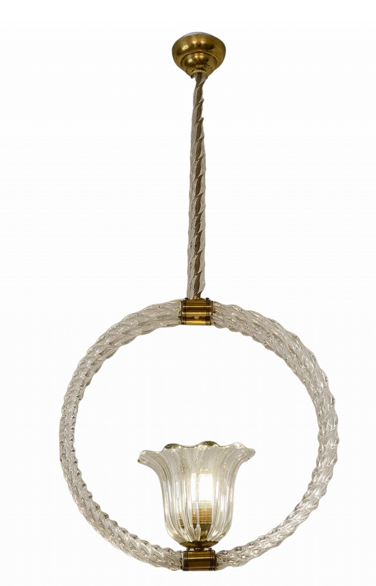 Murano glass chandelier by Barovier & Toso, 1930s 12