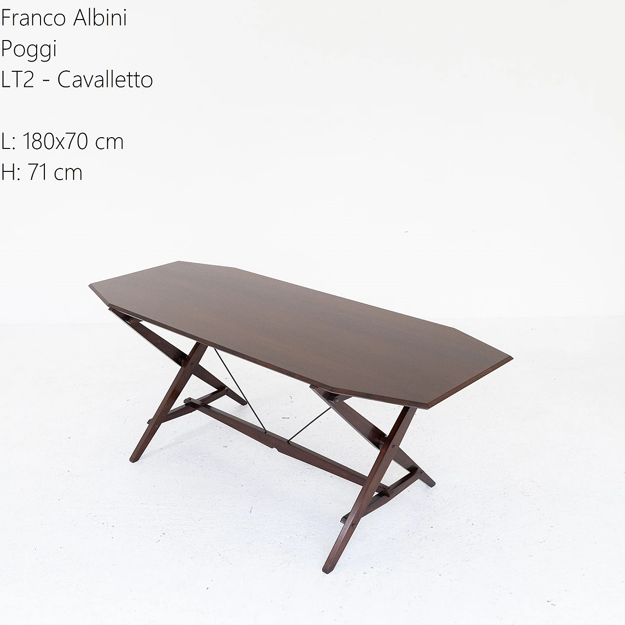 LT2 Cavalletto table by Franco Albini for Poggi, 1950s 1