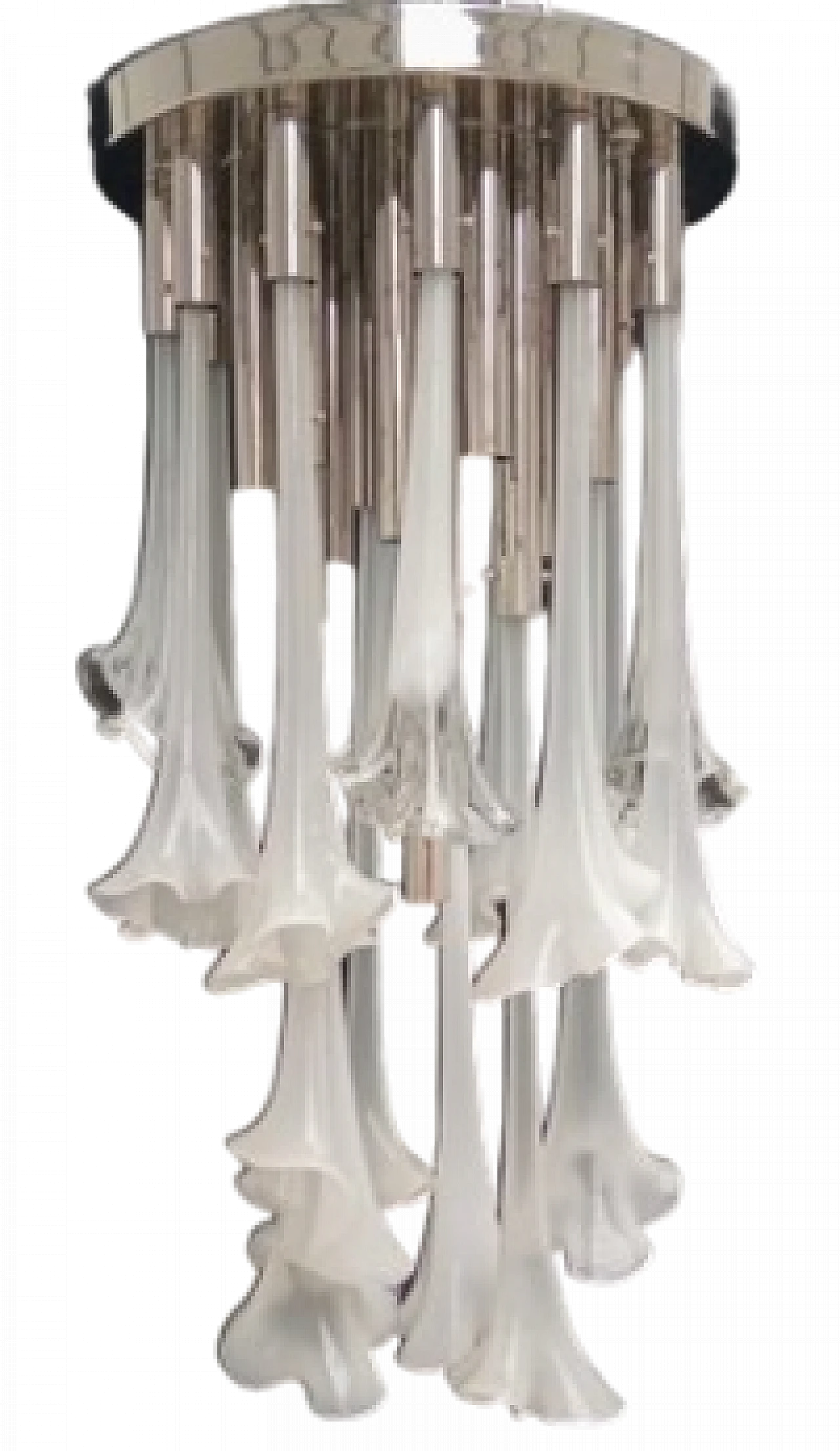 Lampada da soffitto in vetro di Murano di Venini, anni '70 10