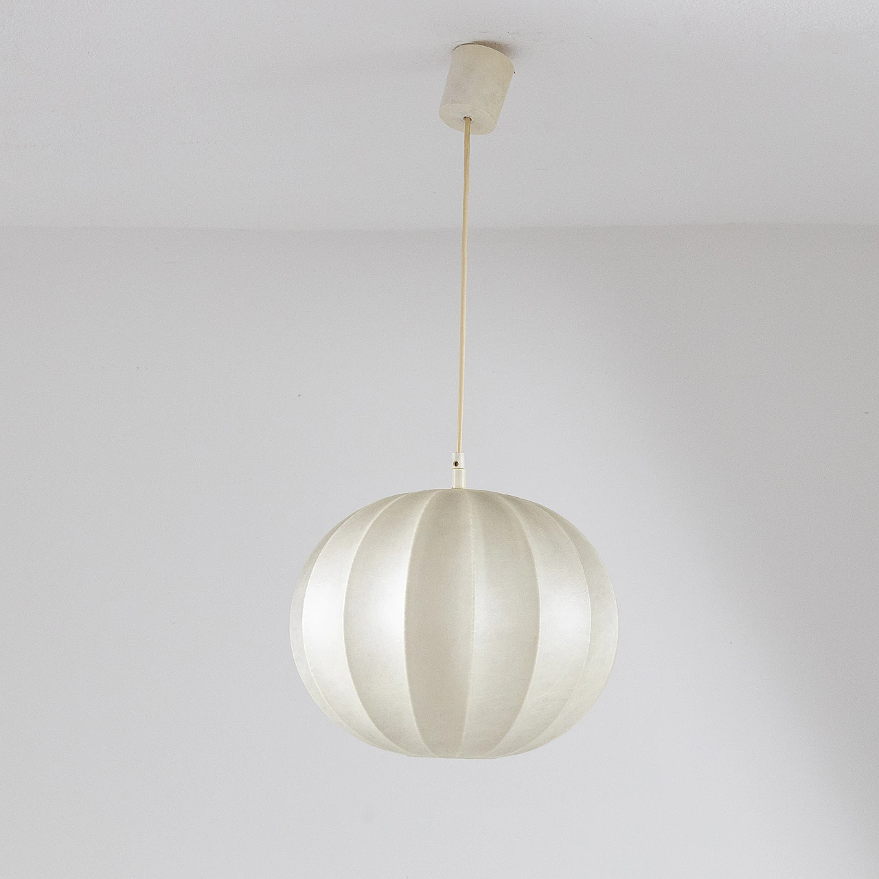 Hanging lamp with cocoon shade, 1970s 1