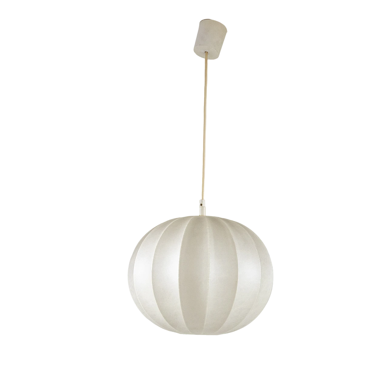 Hanging lamp with cocoon shade, 1970s 2