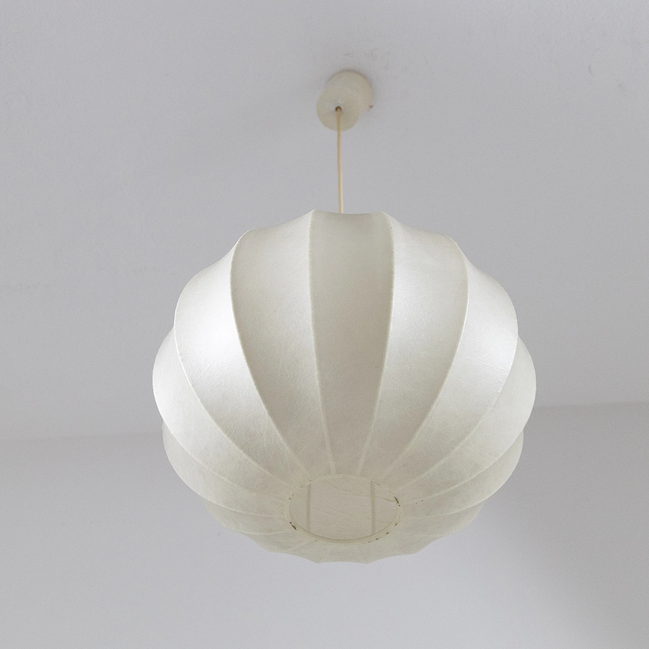 Hanging lamp with cocoon shade, 1970s 5
