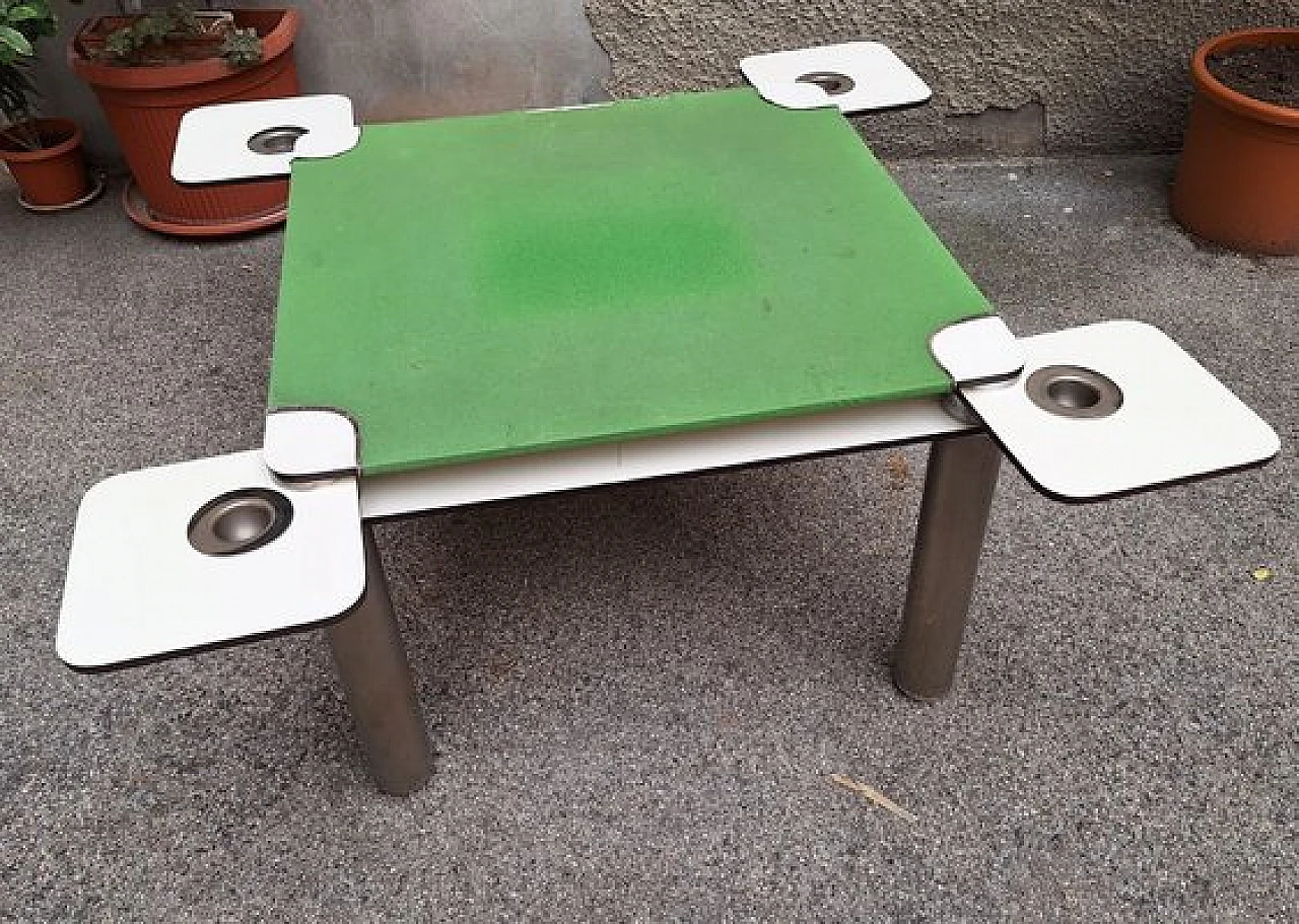 Tavolo da gioco Poker di Joe Colombo per Zanotta, anni '60 2