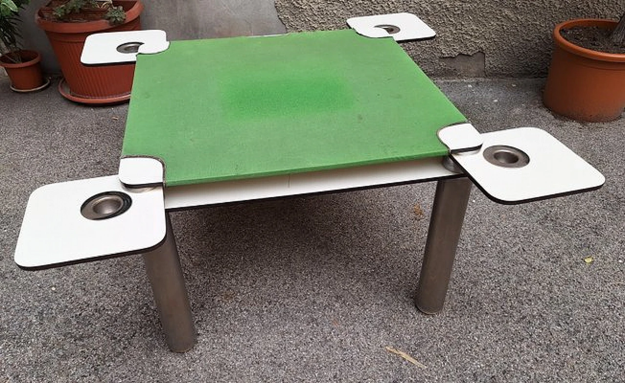 Tavolo da gioco Poker di Joe Colombo per Zanotta, anni '60 4
