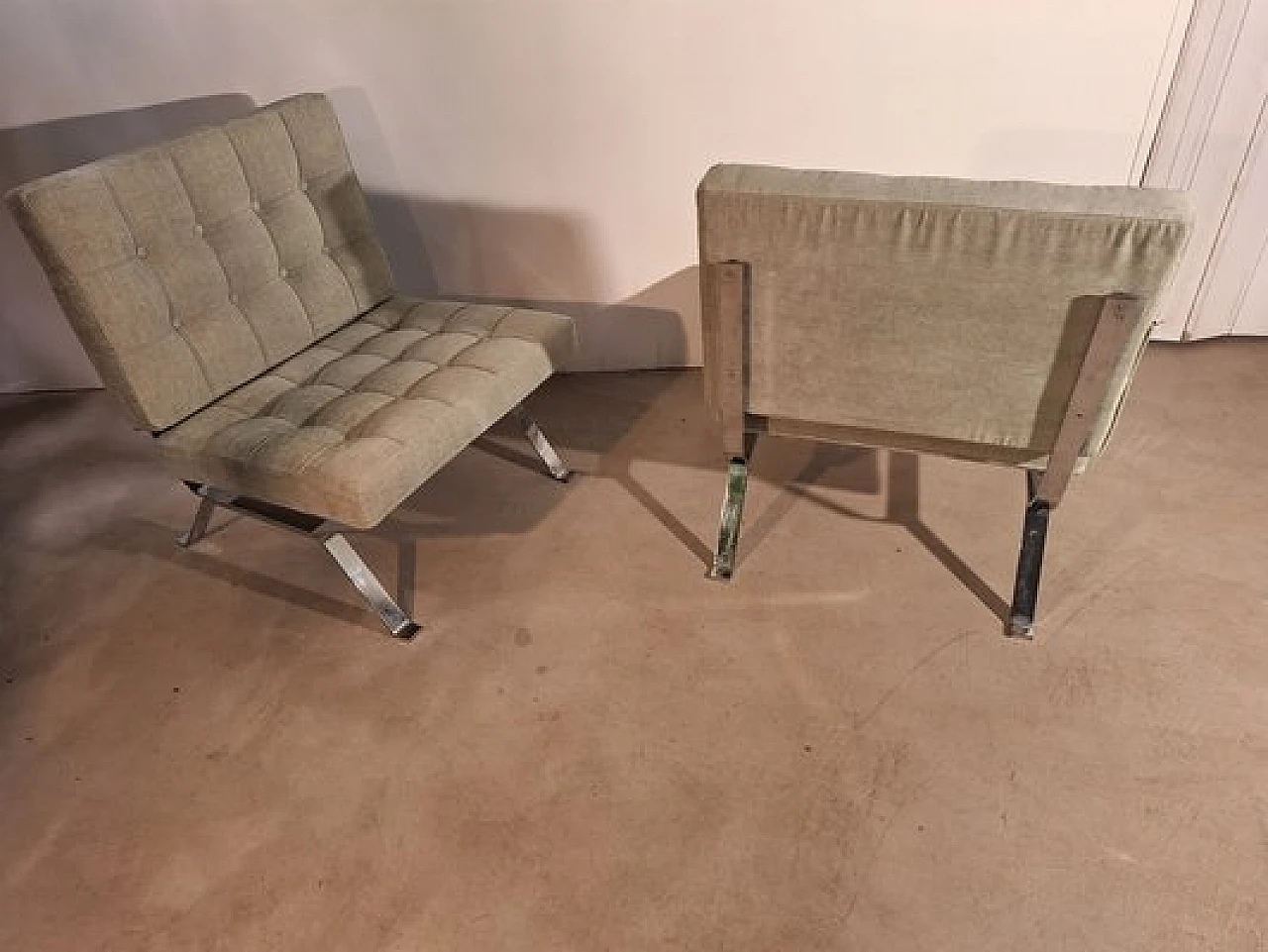 Pair of Dione green armchairs by Gastone Rinaldi for Rima, 1960s 5