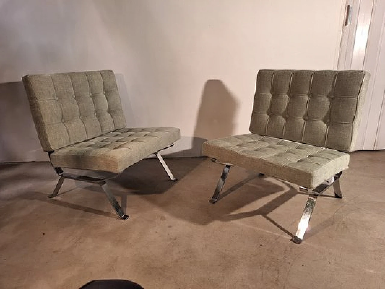Pair of Dione green armchairs by Gastone Rinaldi for Rima, 1960s 7